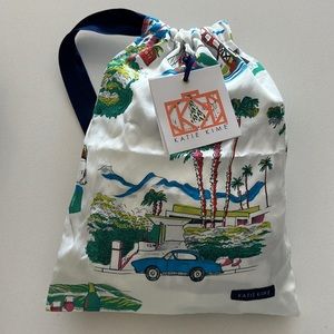 KATIE KIME “Los Angeles” Toile Print Drawstring Pouch
